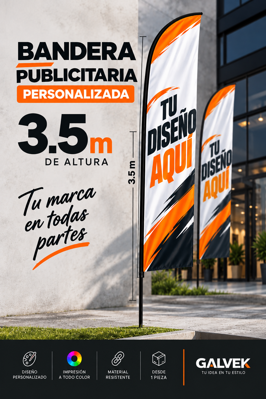 Bandera Publicitaria Personalizada